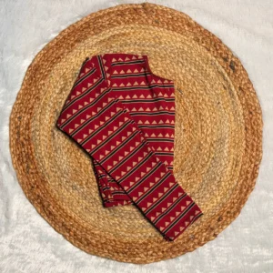 Full Sleeve Cotton Streachable Blouse Red Sandal