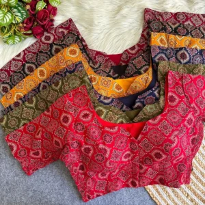 Ajrak Ready Made Blouse Black